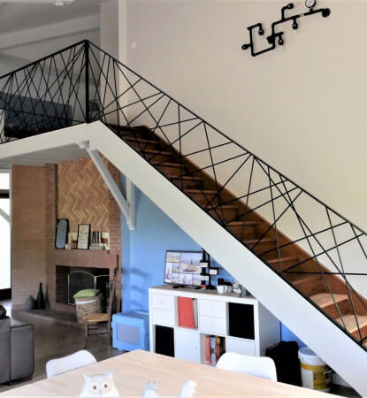 rampe garde-corps métallique design mikado toulouse sur mesure fabrica...